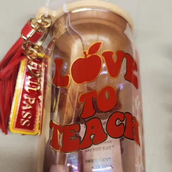 Sheffield Home Teacher-Themed Glass Jars with Straws - Red and Yellow - Picture 3 of 6